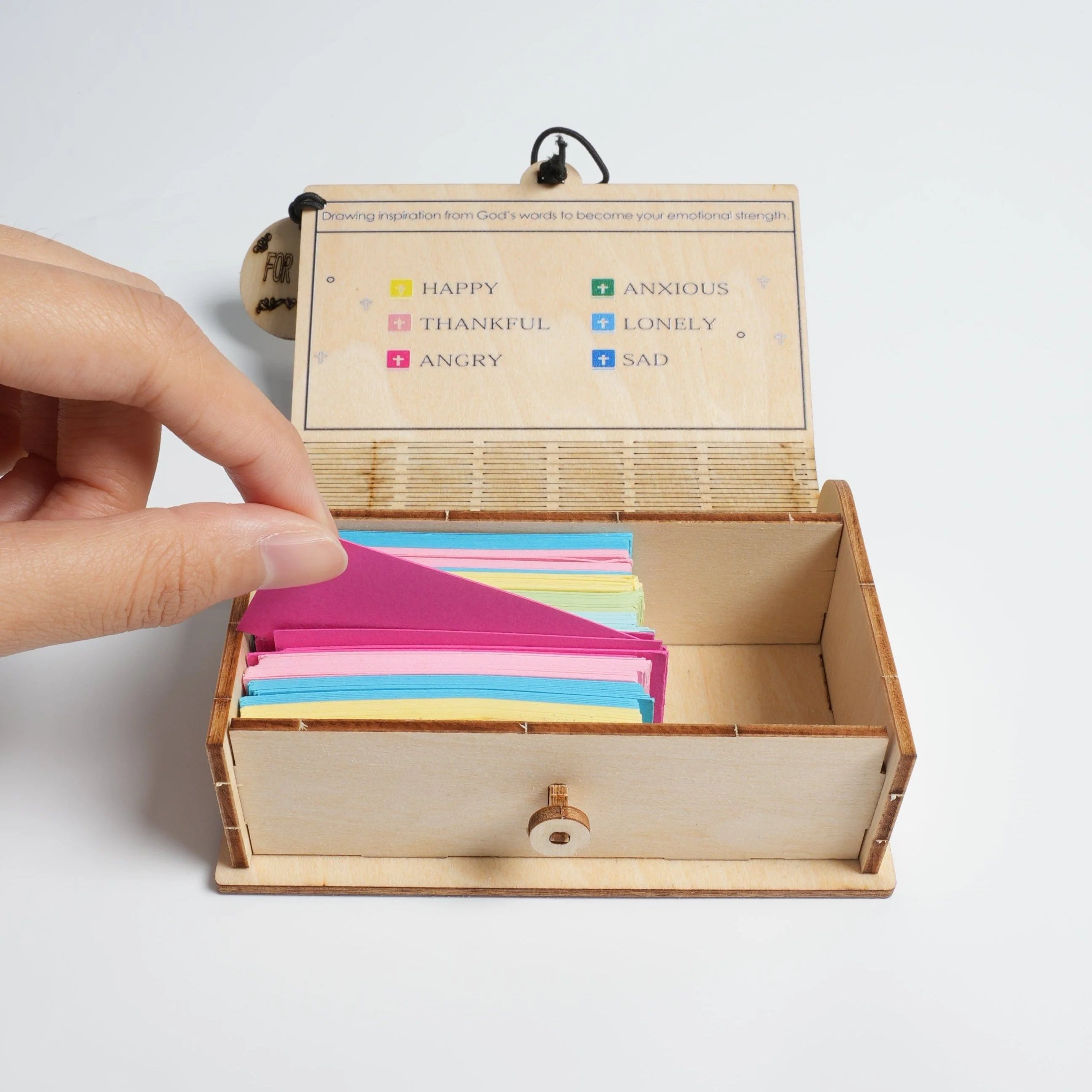 🎄TikTok Christmas Sale -70% OFF✨✝️Handmade Wooden Bible Verses Box - Daily Bible Verses (🎁 A Reminder of God's Words💖)