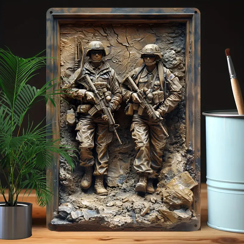 🎖️July 4th Flash Sale: 50% OFF Sitewide! 💕Handmade Patriotic Tactics Wall Painting