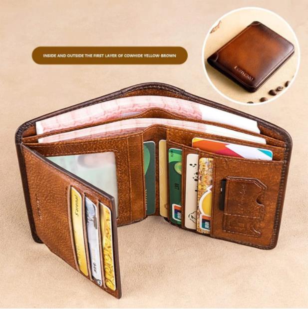 🔥Last Day Promotion - 60% OFF🎁💰RFID Blocking Waterproof Durable Genuine Leather Wallet