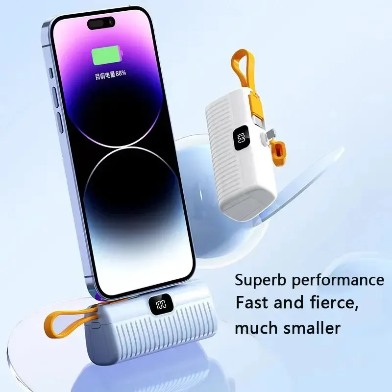 ⚡Clearance Sale 70% OFF丨30000Mah With Built-in Cable Mini Power Bank, BUY 2 FREE SHIPPING