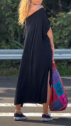Women's Off-the-shoulder Peace Print Casual Dress