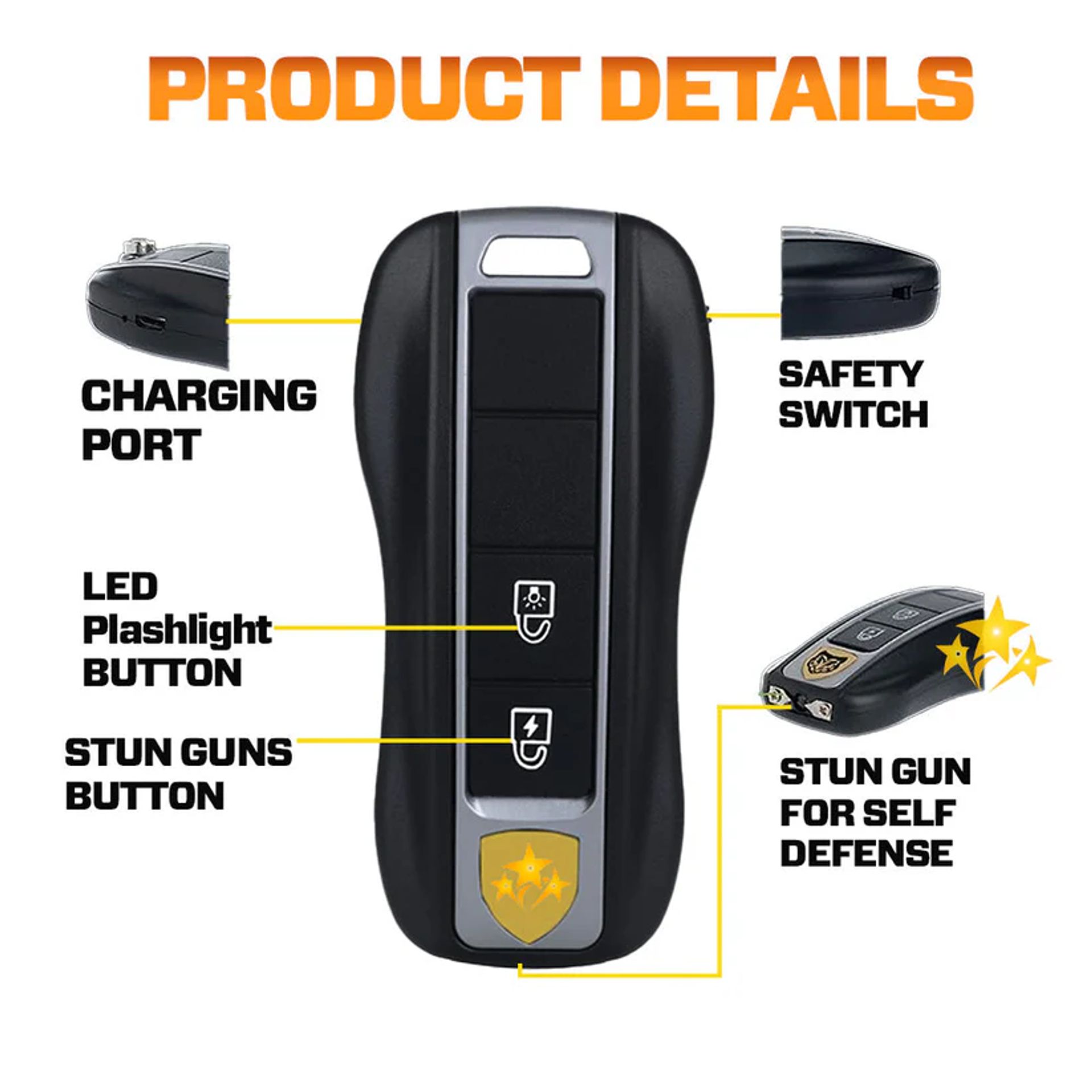 🎁TikTok Last Day Sale - 70% OFF🔥VOLTAX V57 Hi-Tech Stun Flashlight Car Key ⚡Smart Defense - Stay Safe