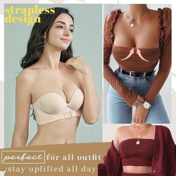 🔥 TOP 1 TRENDING SUMMER 🔥 Strapless Front Buckle Lift Bra