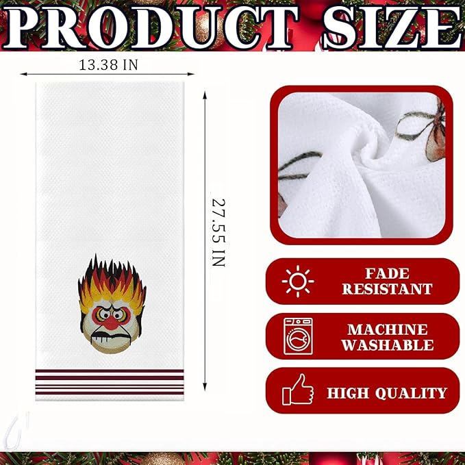 (🎄Early Christmas Sale - 49% OFF)🔥Heat Miser & Snow Miser Christmas Towel