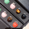 Natural Crystal Jade Colorful Apple Small Ornament