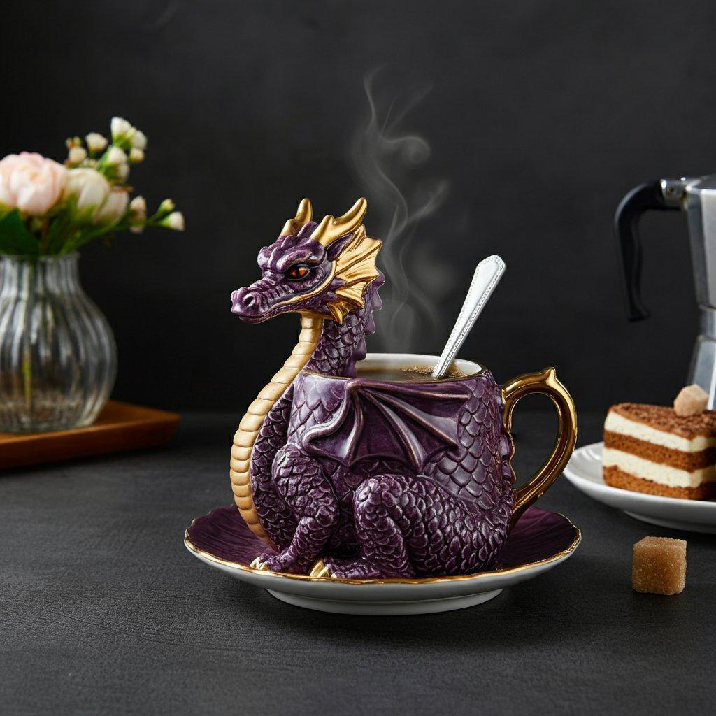 🎄🎅Christmas Presale - 49% OFF🎄-Handcrafted Dragon-Themed Coffee Mug（BUY 2 GET FREE SHIPPING)