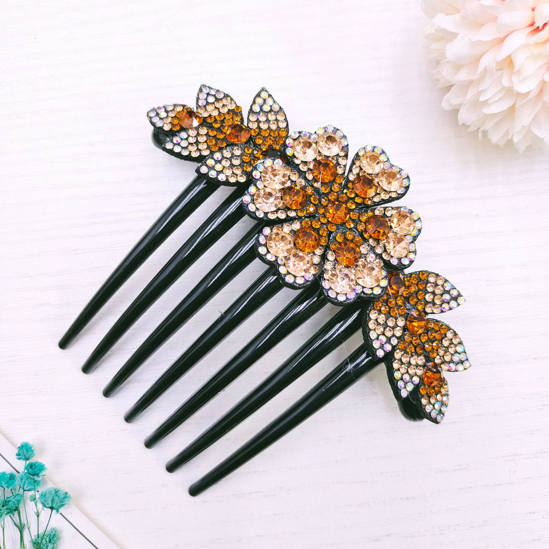 🎉Christmas Sale- 48% OFF⚡Vintage Rhinestones Flower Hair Comb