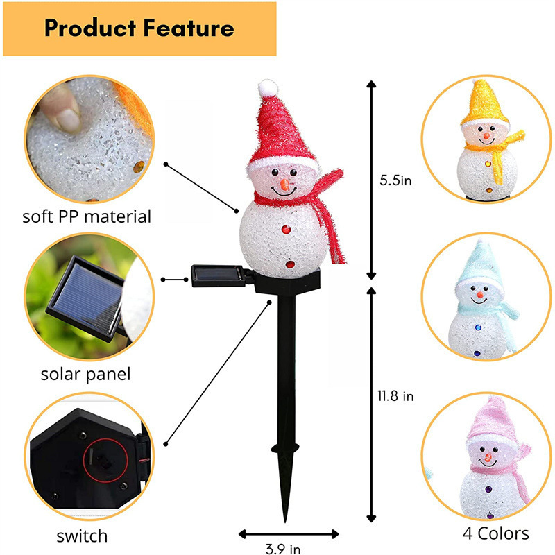 🎄Early Christmas Sale🎄Waterproof solar snowman lamp