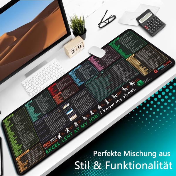 🔥 Excel-Spickzettel-Schreibtischunterlage