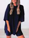 💝 2025 Sommer Casual Oversized Shirts Shorts Passendes zweiteiliges Lounge-Set für Frauen