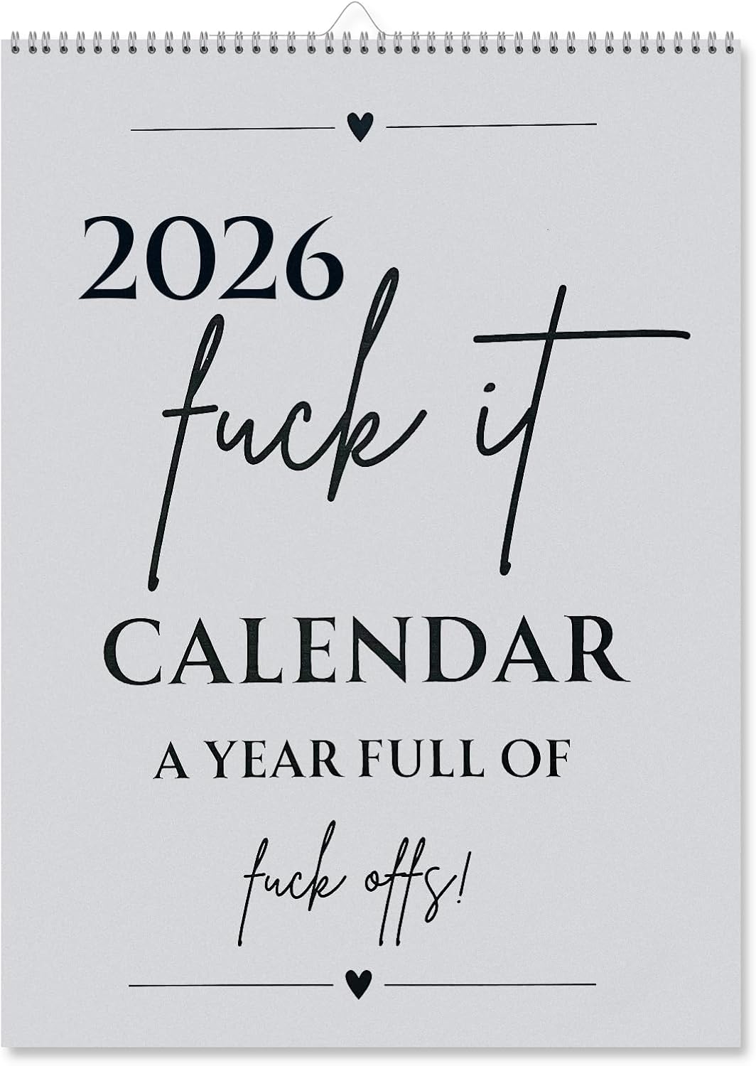 💥LAST DAY SALE 50% OFF💥Fu*k It 2026 Spiral Bound Wall Calendar