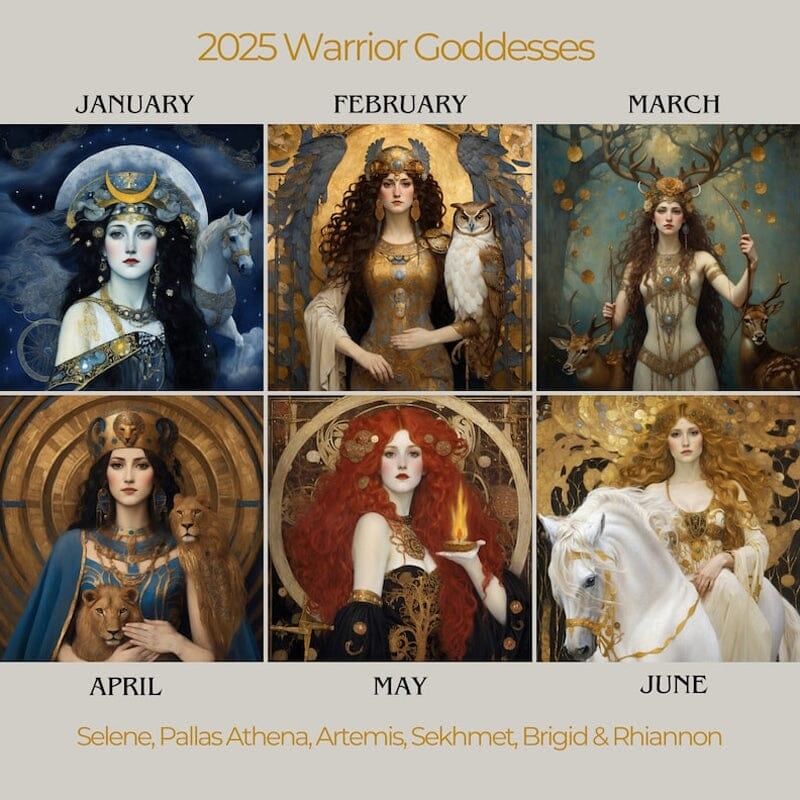 📅Warrior Goddess 2025 Moon Phase Calendar