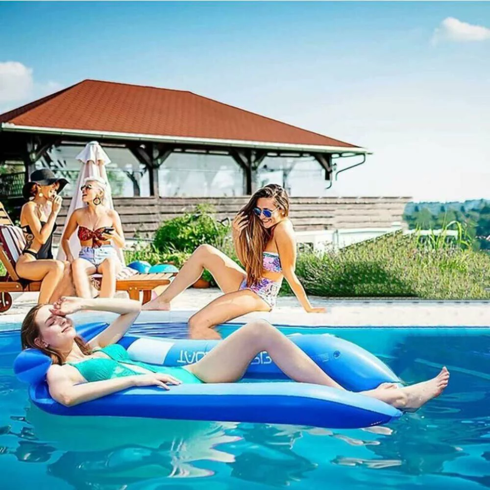 🔥Summer Hot Sale 50% OFF - 🌊Inflatable Water Lounger with Armrests and Breathable Mesh