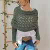 🎁Letzter Tag 49 % Rabatt🔥Gestrickter Zopfmuster-Umhang, Bolero für Damen