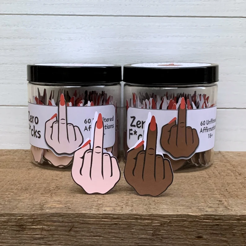 Middle finger swear card