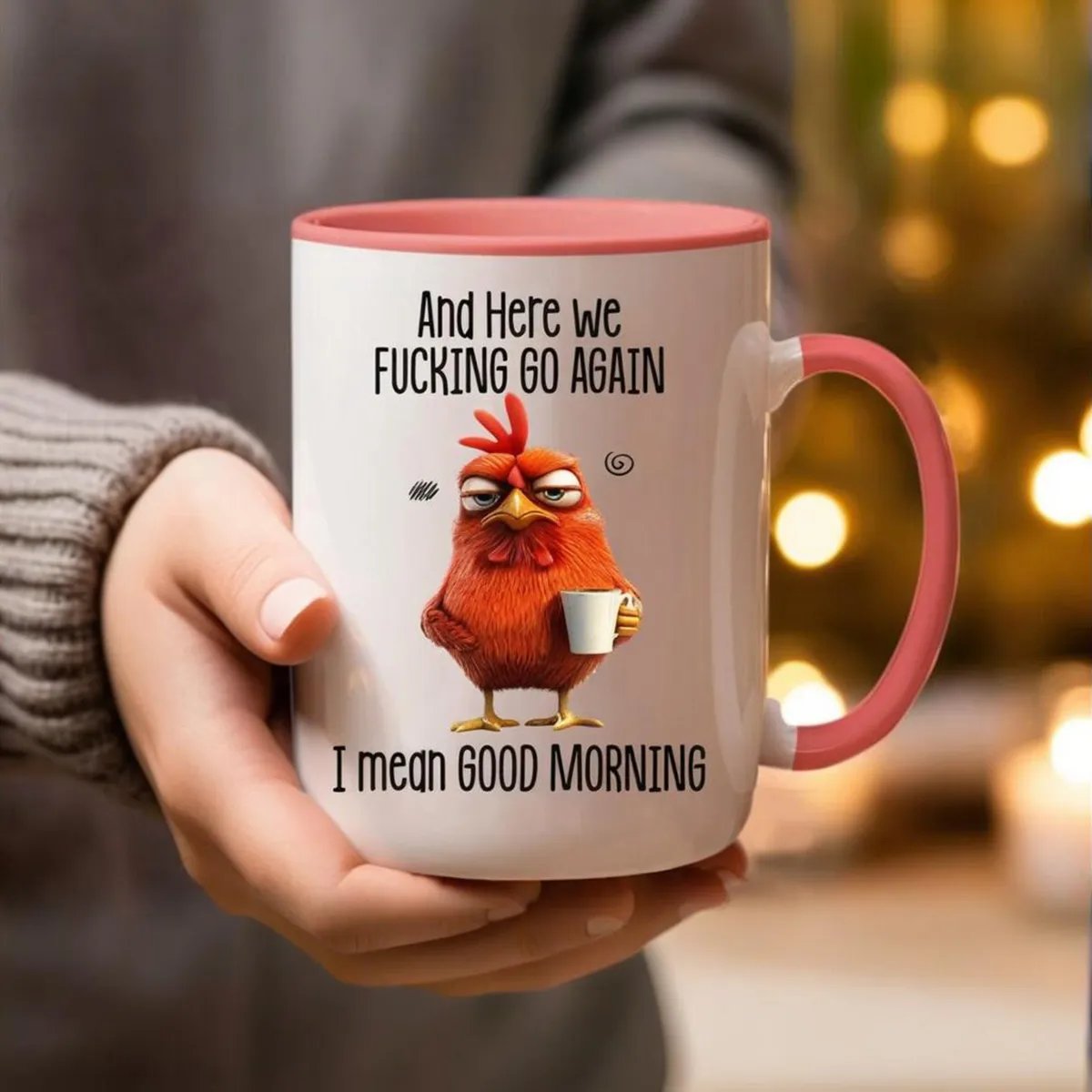 🎁TikTok Last Day Sale - 70% OFF🔥Funny Novelty Mug – Here We F*cking Go Again... I Mean Good Morning  😮‍💨 Coffee Cup
