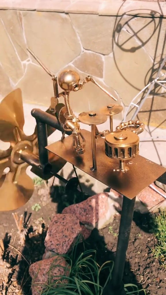 🔥Last Day: 50% OFF🥁Handmade Metal Drummer Windmill🎁Buy 2 Free Shipping