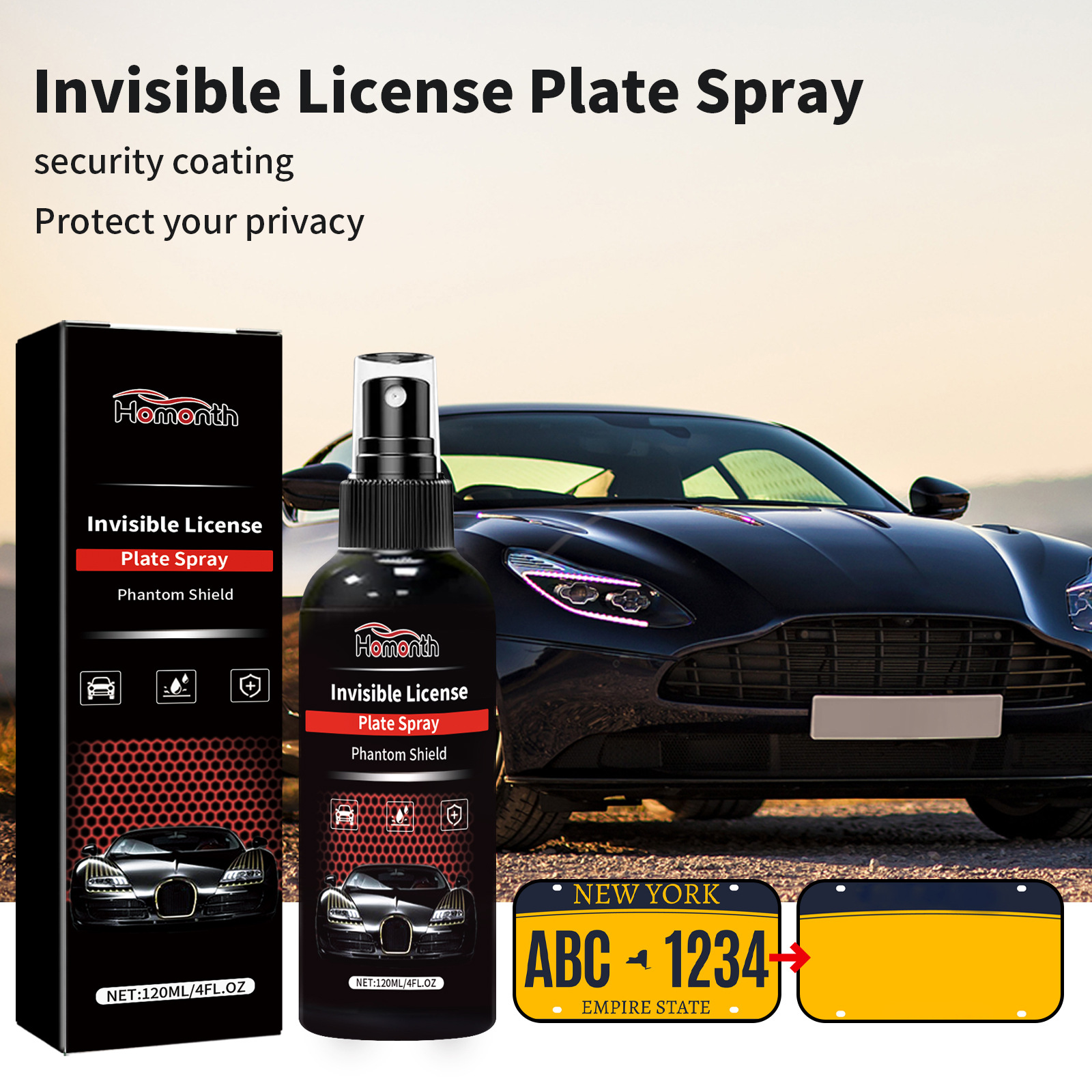 💥Last Day 49% OFF - Invisible License Plate Spray