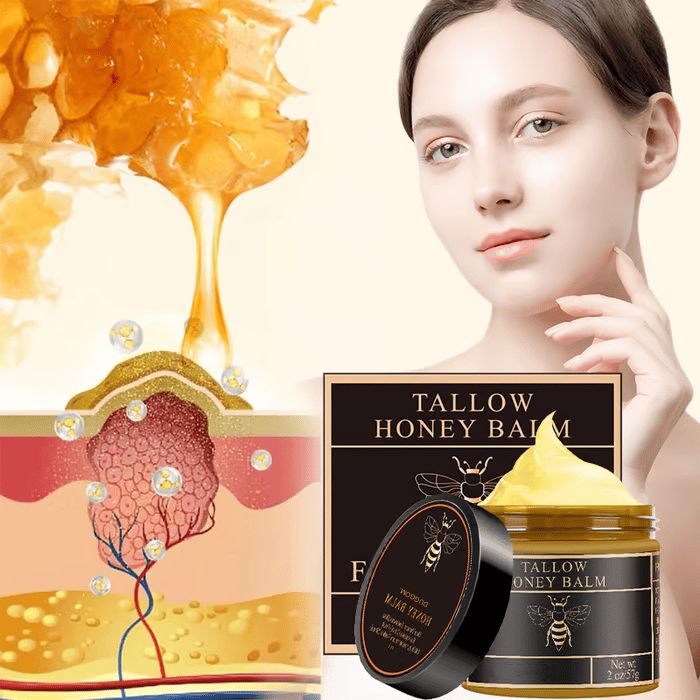🔥Last Day Promotion 70% OFF🍯Handmade Organic Grass-Fed Beef Tallow Balm with Raw Honey