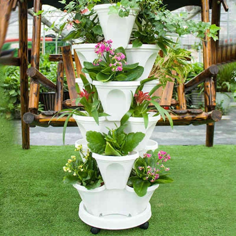 (Last Day Promotion - 50% OFF) Stand Stacking Planting Pots, Buy 4 Get Extra 20% OFF NOW!