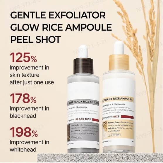 🎁TikTok Last Day Sale - 70% OFF✨Peel Shot Glow Rice Ampoule Duo - Serums for Brightening, Exfoliating, and Moisturizing🌾