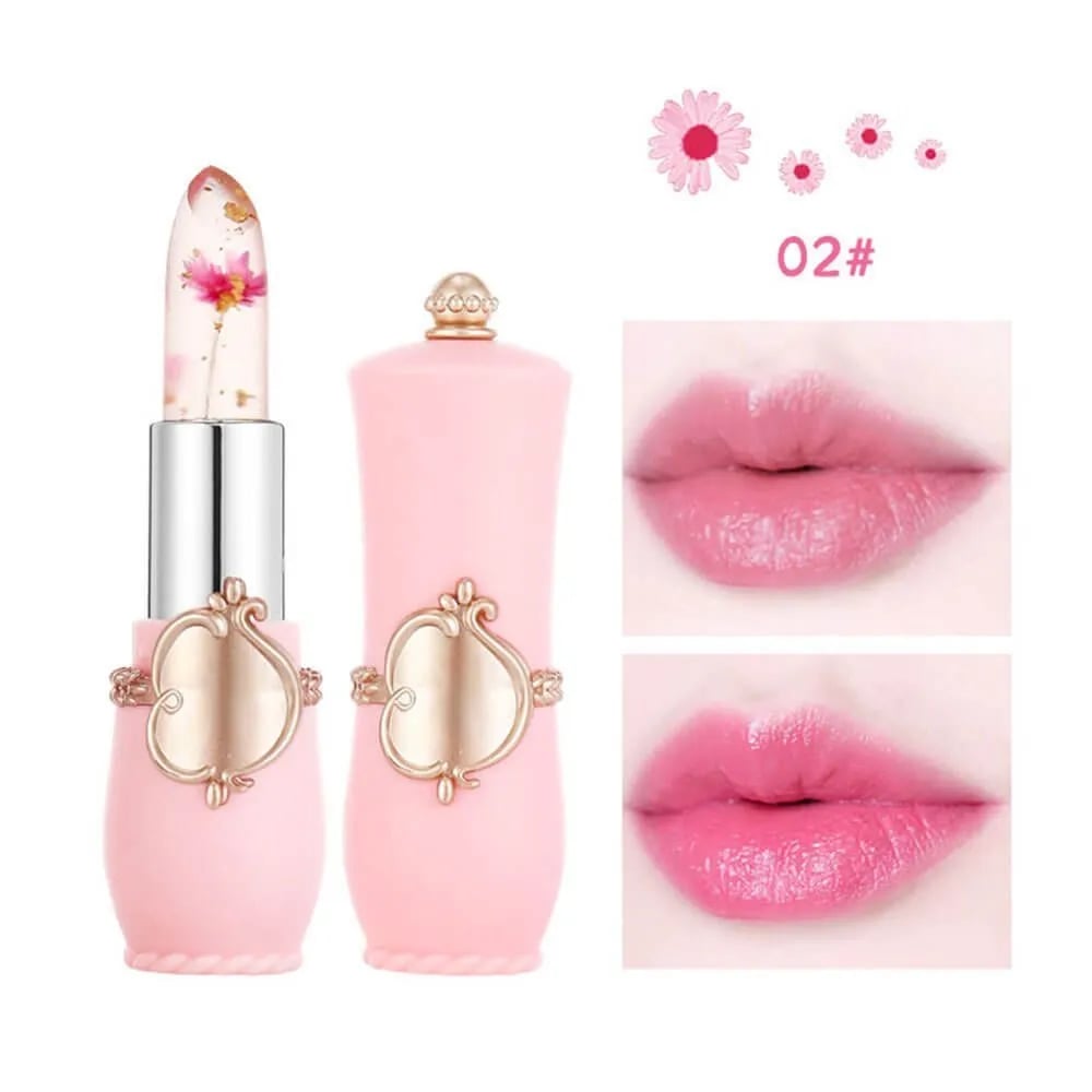 🎁TikTok Spring Last Day Promotion 48% OFF-🎁-Crystal Jelly Flower Color Changing  Lipstick