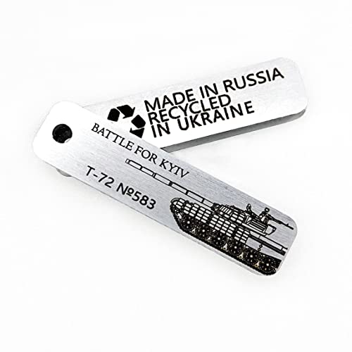 Keychain Made from Downed Russian Combat Tank T72 from Battlefield of Ukraine (BUY 2 SAVE 10%)