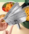 (🎄Christmas Hot Sale🔥🔥)Reusable Aluminum Foil Air Fryer Liners(50pcs/pack)(BUY MORE SAVE MORE)