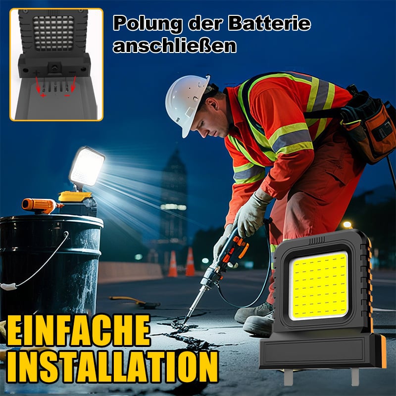 🔥Hochhelligkeit-Flutlicht - für alle Akkus von Elektrowerkzeugen