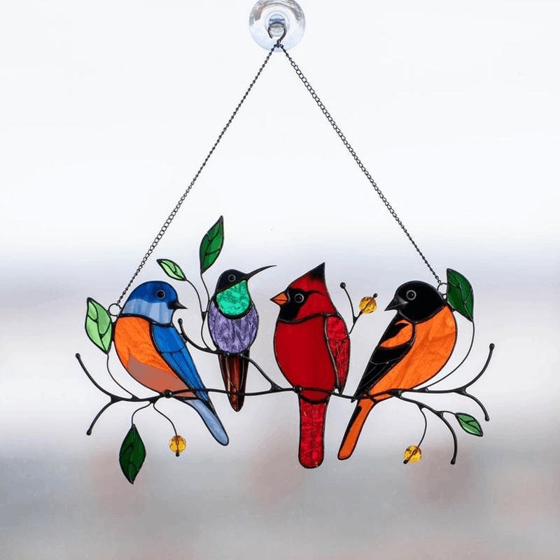 🔥Last Day Promotion - 49% OFF🔥Birds Stained Window Panel Hangings - Buy 2 Free Shipping