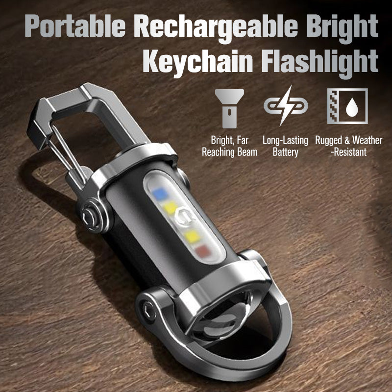 🎄TikTok Christmas Sale -70% OFF✨Portable Rechargeable Bright Keychain Flashlight