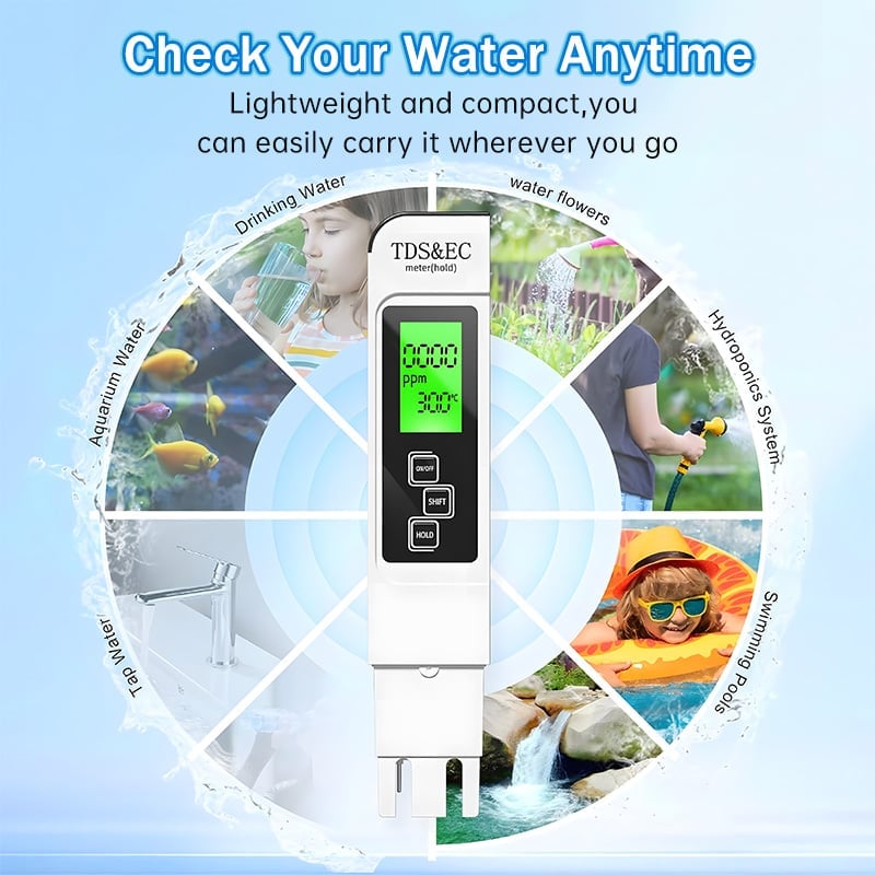 🎁TikTok Last Day Sale - 70% OFF🎉2025 All-New 4 in 1 Digital Water Tester