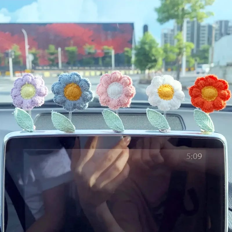 (🔥Last Day Promotion 50% OFF) - Buttbil Cute Shaking Flowers Car Decor (7 pcs)