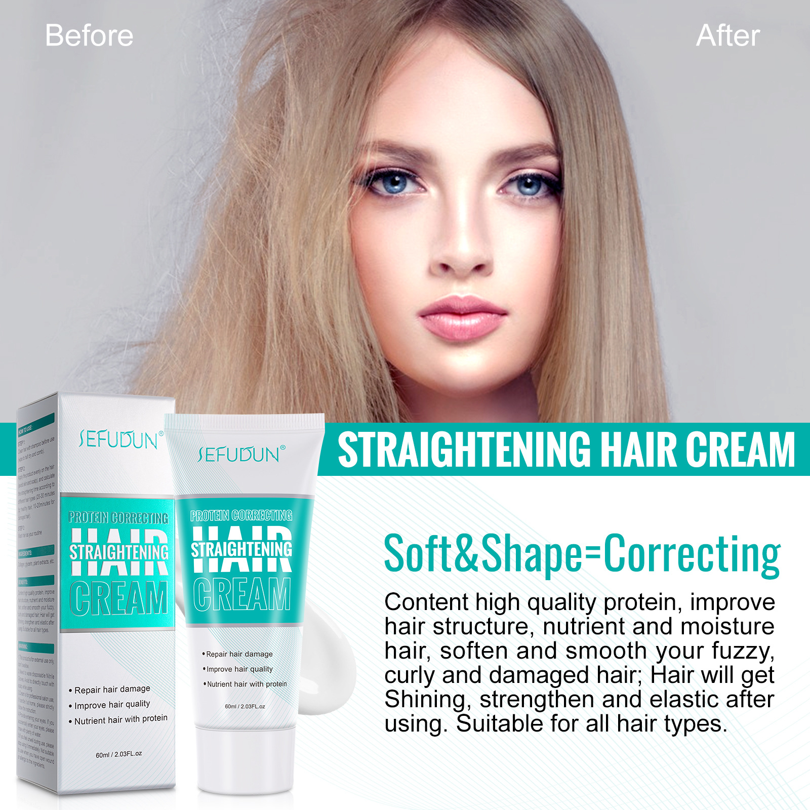 Salon Grade Brazilian Keratin Deluxe Moisturizing Hair Treatment