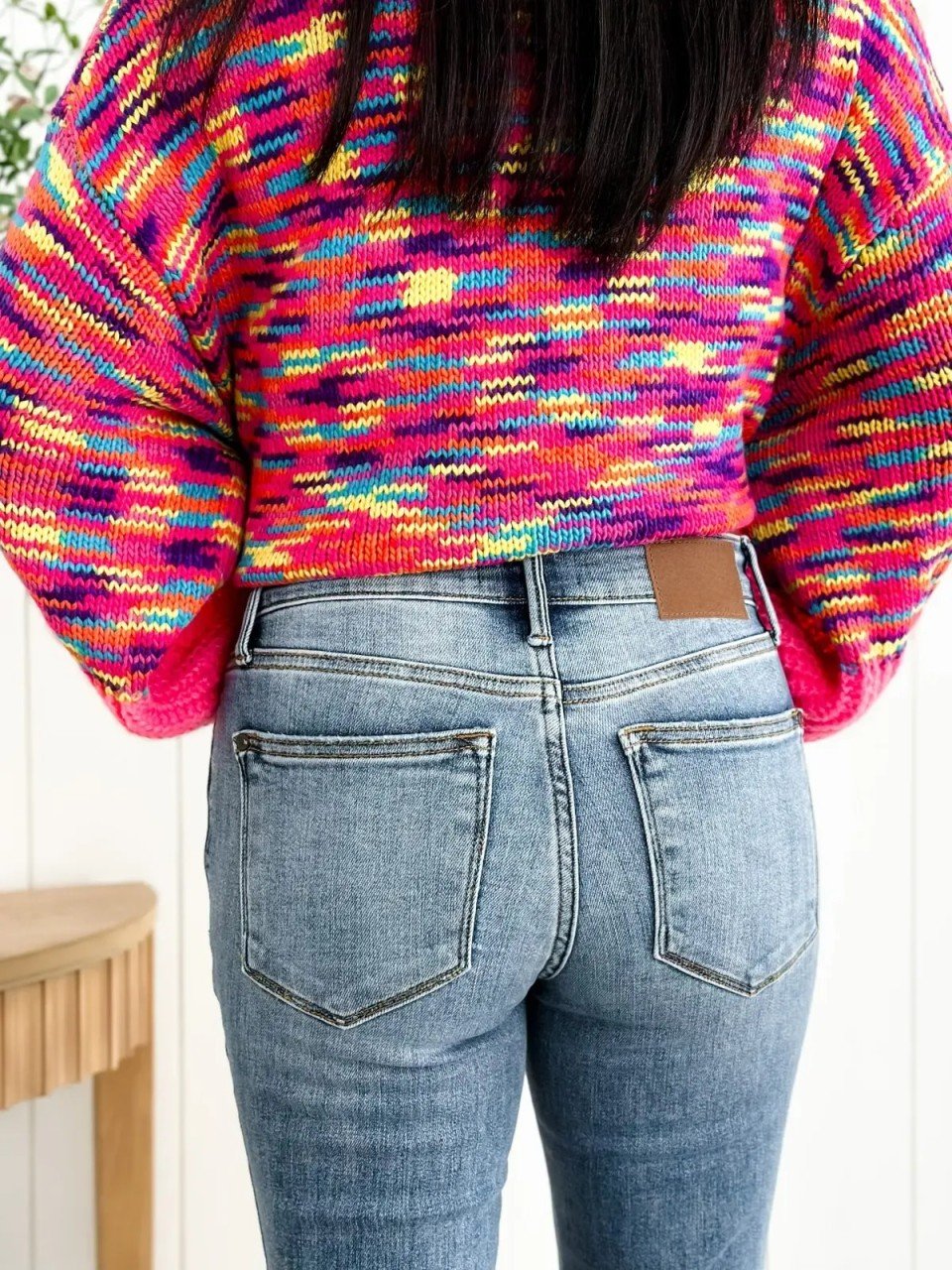 ❤️LETZTER TAG 50 % RABATT🔥Bootcut-Jeans mit mittelhohem Bund und Knopfleiste