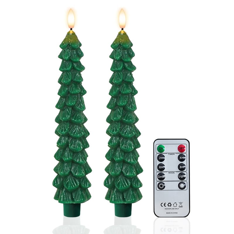 🏆️Letzter Tag 49% Rabatt🌲Flammenlose Stabkerzenlichter für den Weihnachtsbaum mit Fernbedienung