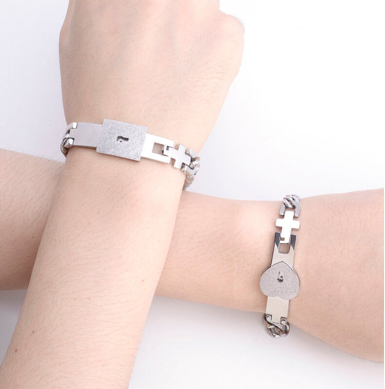 💖Valentine's Day Sale - 50%🎁Lock & Key Bracelet for Boyfriend, Girlfriend, Lover