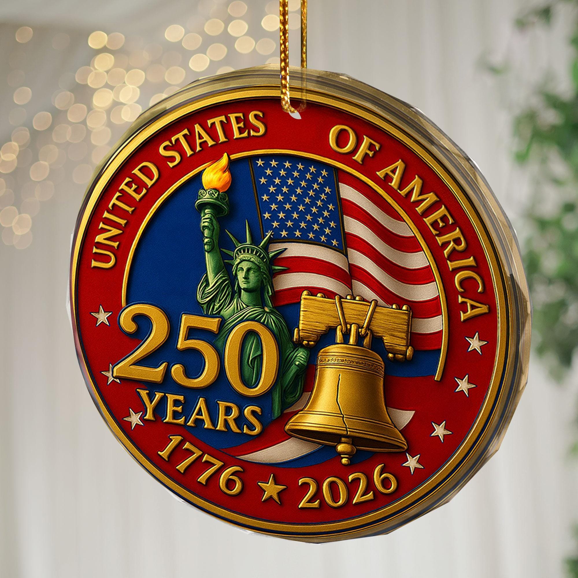 250 years of America Acrylic Ornament