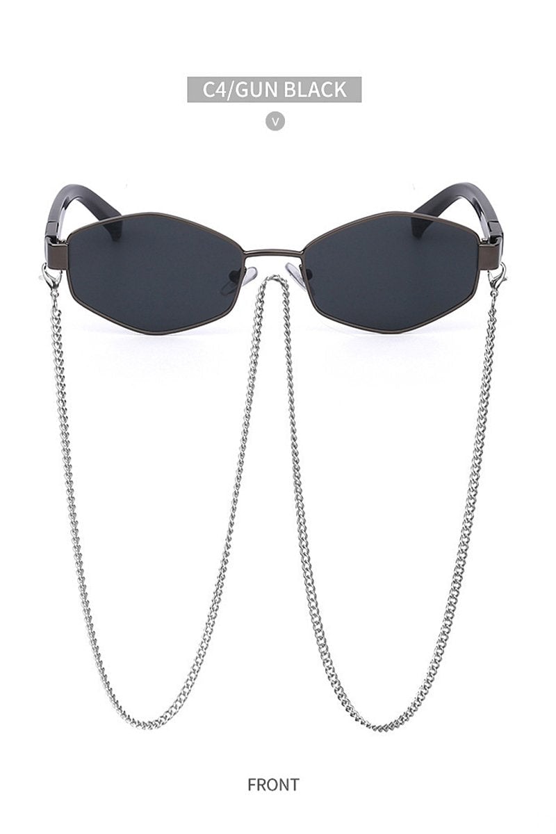 Women's Fashion Chain Irregular Sunglasses
