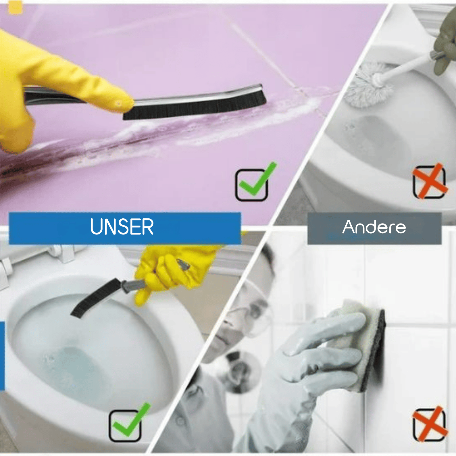 🏆Nur 1,99 € – Aktion am letzten Tag!🎁Hartborsten-Eckenreinigungsbürste