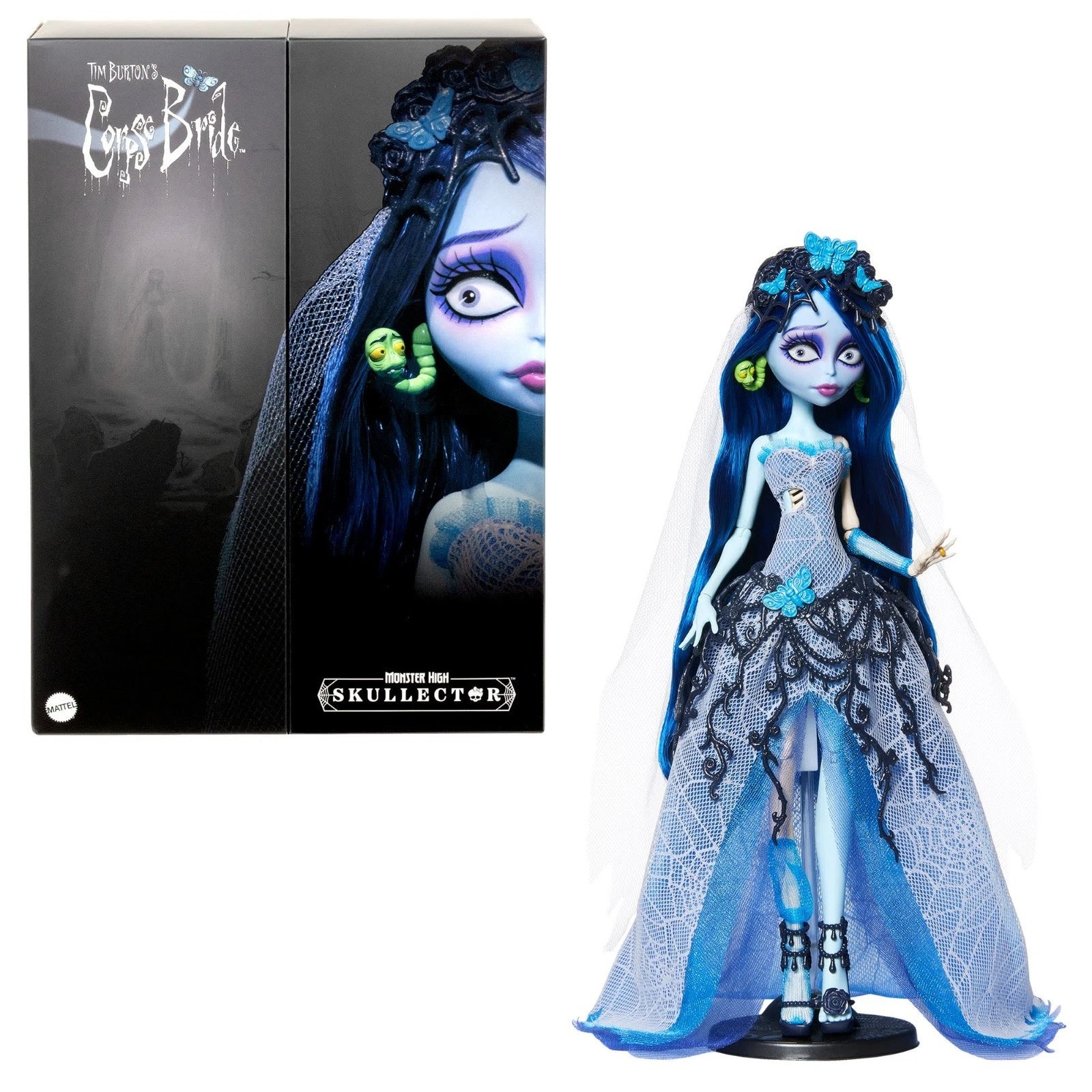 🎁TikTok Last Day Sale - 70% OFF🎃Monster High × Tim Burton's Corpse Bride Emily Skullector Fashion Doll💀🕯️