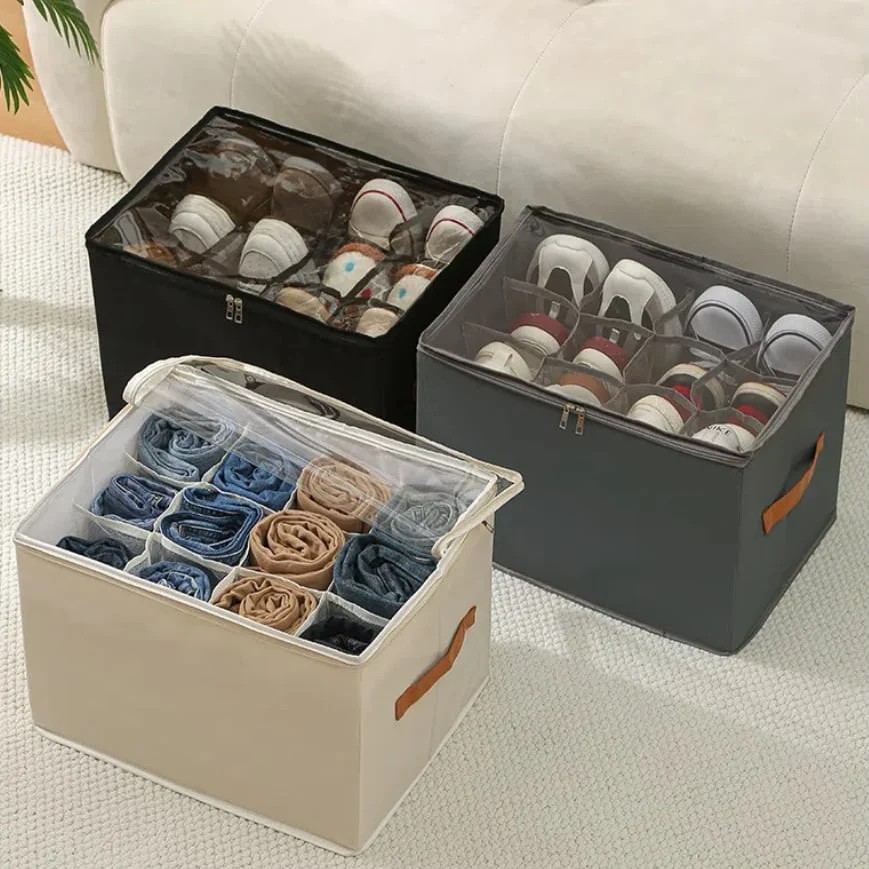 Last Day Sale -50% OFF🎉Fabric Shoe Organizer Storage Box