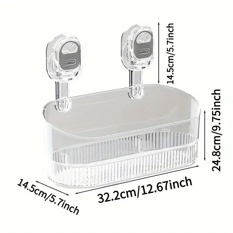 🔥Last Day Promotion 48% OFF-🎁- No-Drill Bathroom Suction Storage Box