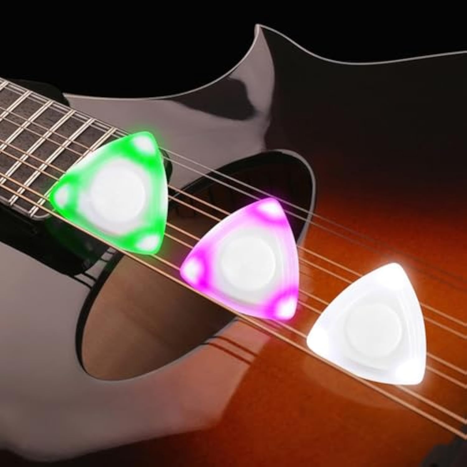 🔥Last Day Promotion 70% OFF🔥Auto LED Glowing Guitar Picks⚡BUY 2 GET 1 FREE