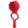 Rose Ring Locking Vibrating Penis Ring Couple Toy