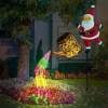 🎅 Christmas Solar Watering Can Light with Santa Decoration