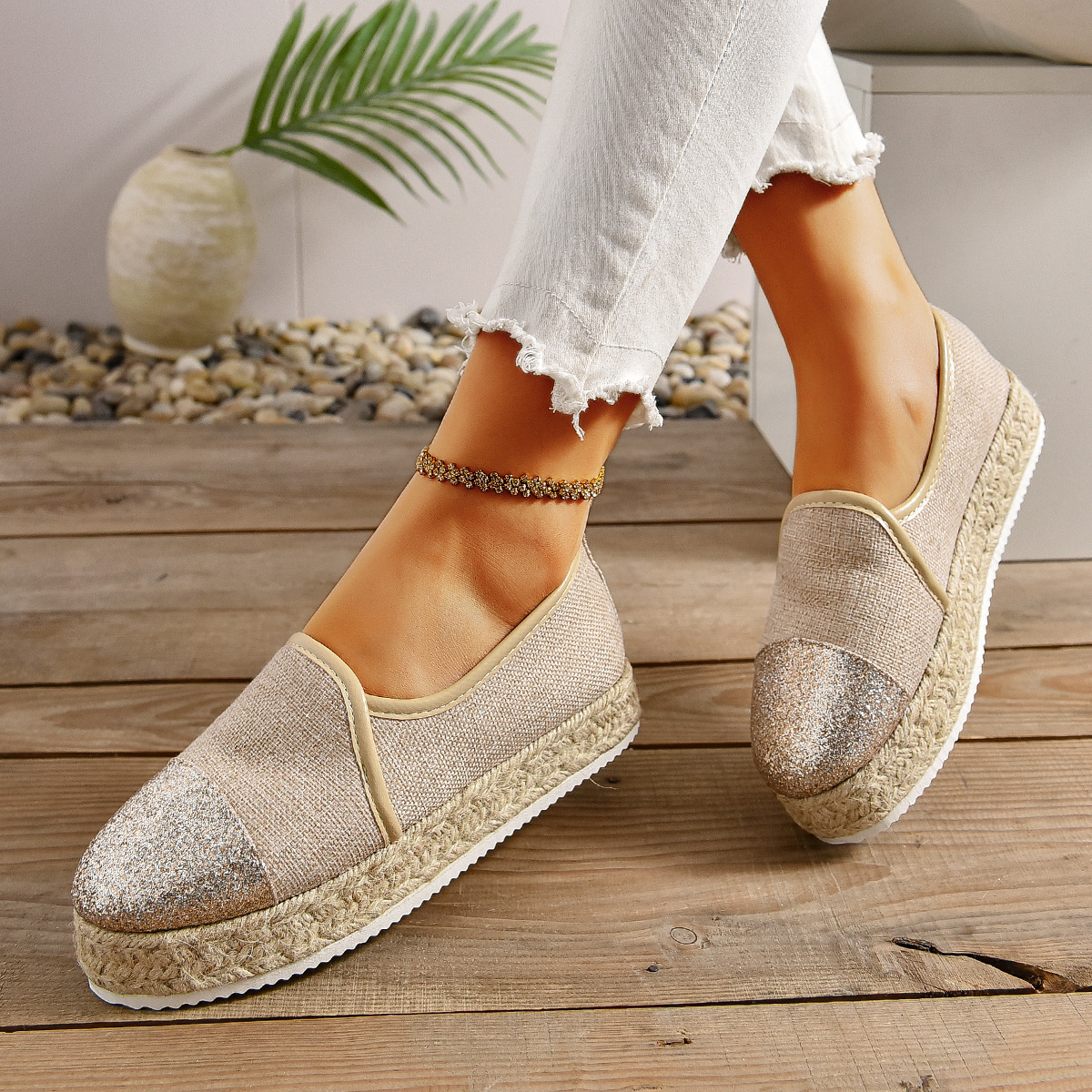 Last Day Sale 70% - 2024 Fashionable & Comfortable Thick Sole Lightweight Women'S Flat Shoes