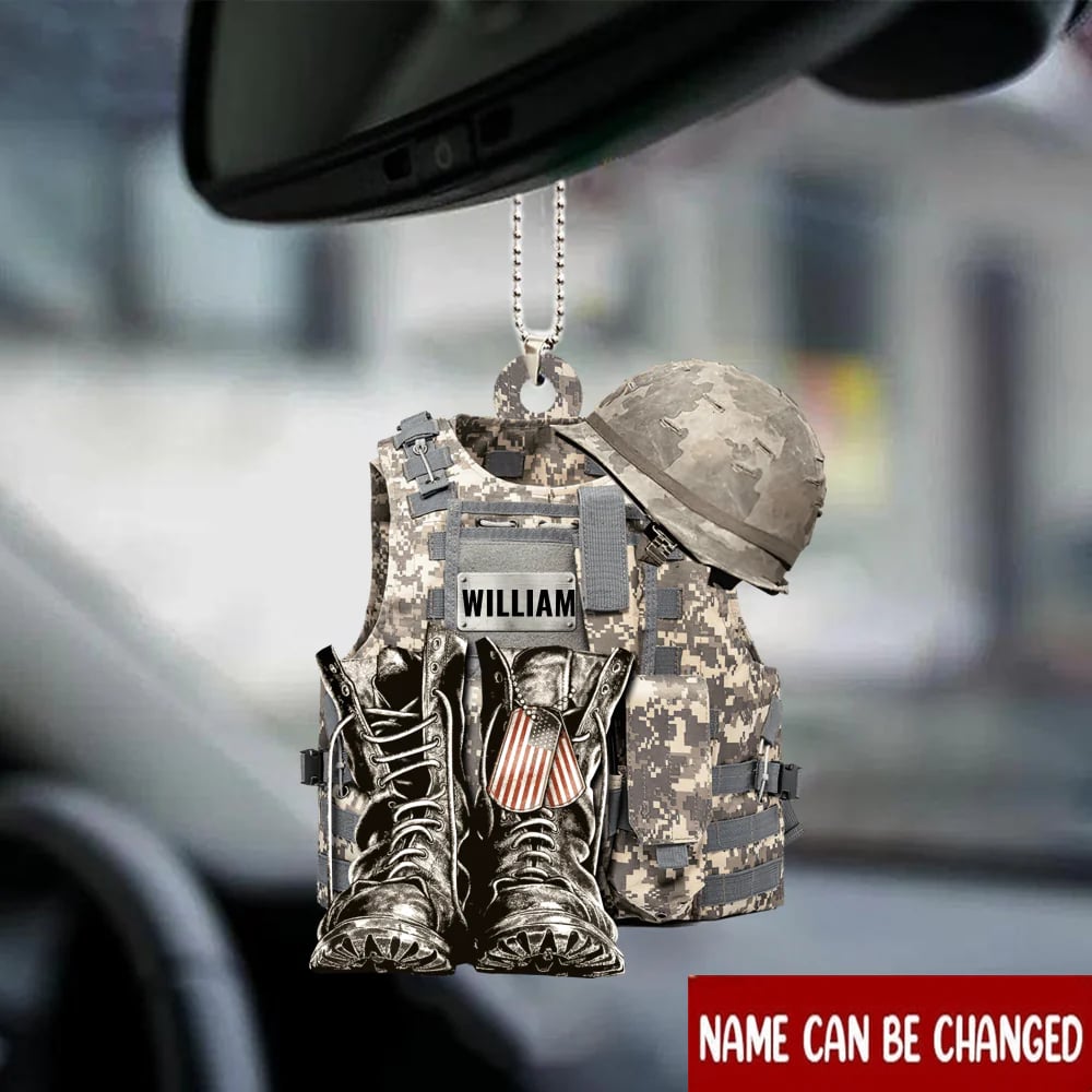 Military Uniform - Boots & Hat - Personalized Flat Acrylic Ornament, Buy 2 Free Shipping Only Today