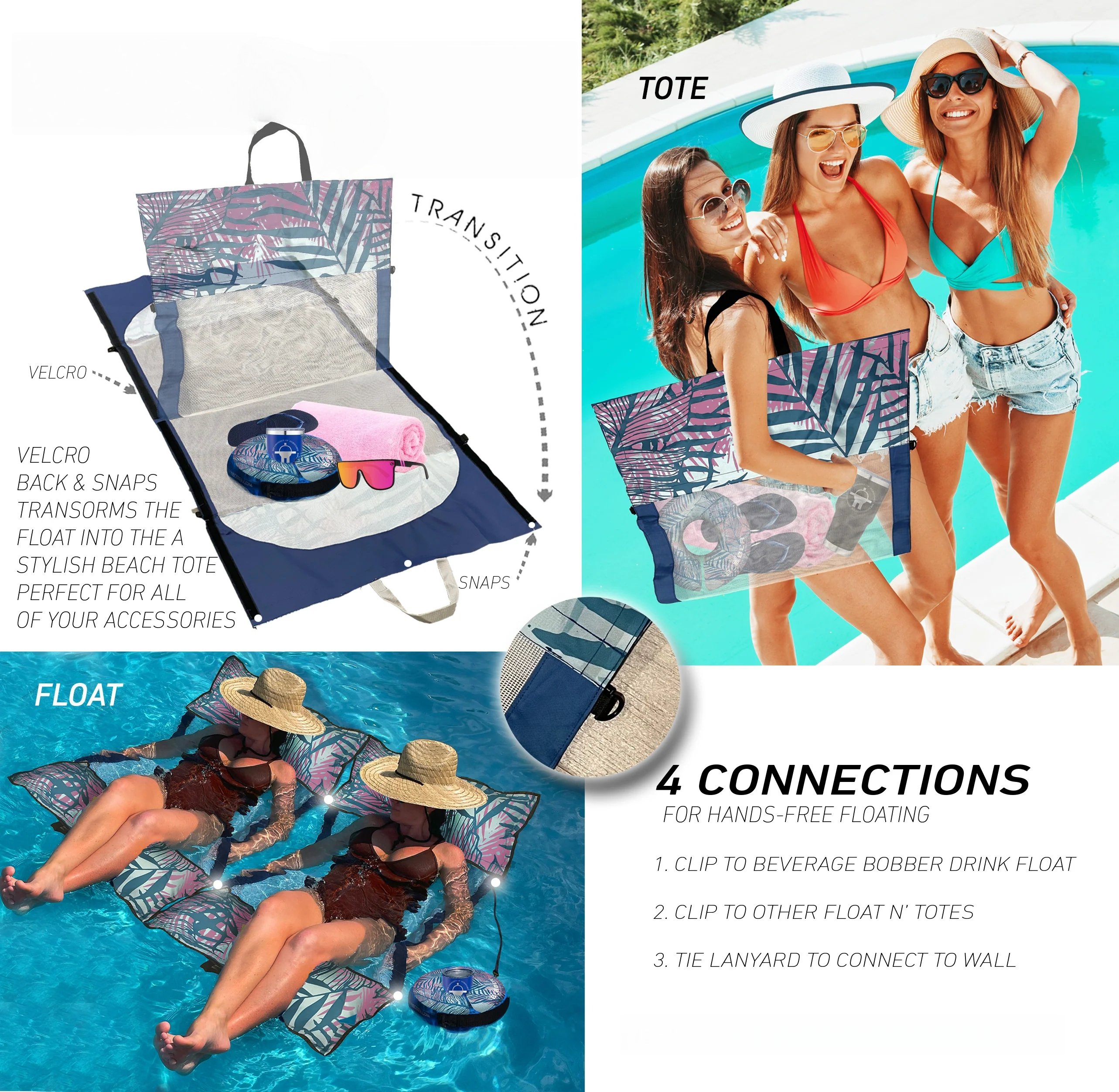⏰LAST DAY SALE 50% OFF💥2-In-1 Floating Hammock And Beach Tote