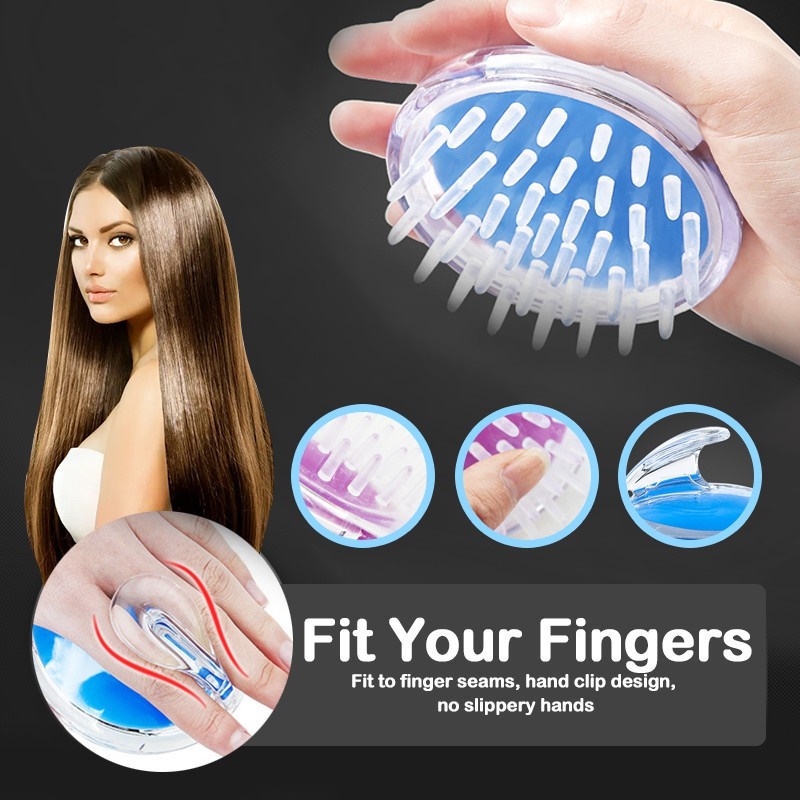 (🎅HOT SALE - 48% OFF)Silicone Shampoo Massage Brush, BUY 2 GET 2 FREE NOW)